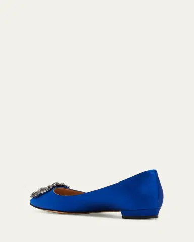 Manolo Blahnik Hangisi Crystal-Buckle Satin Flat | Thumbnail 9 Manolo Blahnik Hangisi Crystal-Buckle Satin Flat | Thumbnail 9