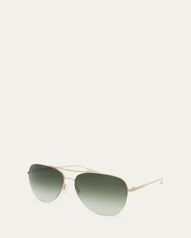 BARTON PERREIRA Chevalier Titanium Aviator Sunglasses | Thumbnail 2
