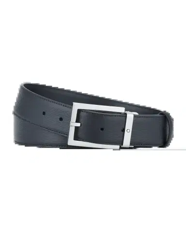 Montblanc Men's Rectangle-Buckle Leather Belt | Thumbnail 2 Montblanc Men's Rectangle-Buckle Leather Belt | Thumbnail 2