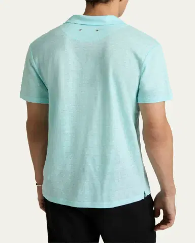 Vilebrequin Men's Linen Jersey Johnny Collar Polo Shirt | Thumbnail 2