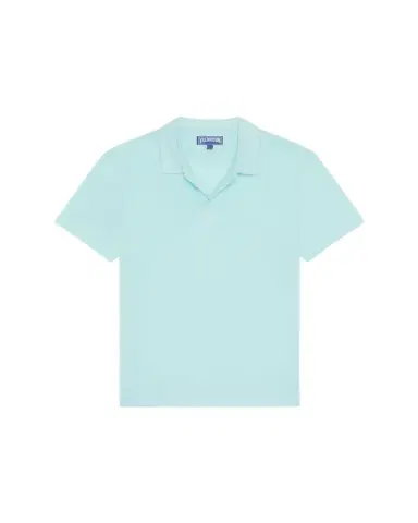 Vilebrequin Men's Linen Jersey Johnny Collar Polo Shirt | Thumbnail 1