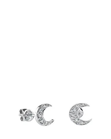 Sydney Evan 14k Pave Diamond Crescent Moon Single Stud Earring | Thumbnail 1 Sydney Evan 14k Pave Diamond Crescent Moon Single Stud Earring | Thumbnail 1