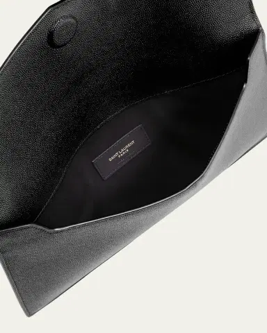 Saint Laurent Uptown YSL Pouch in Grained Leather | Thumbnail 4 Saint Laurent Uptown YSL Pouch in Grained Leather | Thumbnail 4