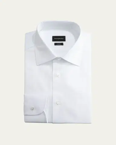 ZEGNA Men's Trofeo Solid Regular-Fit Dress Shirt | Thumbnail 3