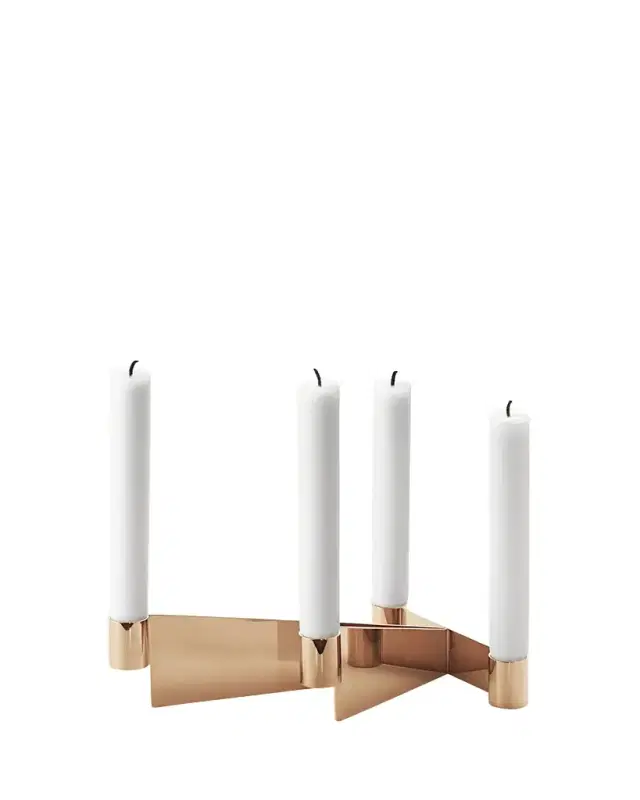 Georg Jensen Urkiola Brass-Colored Candleholder
