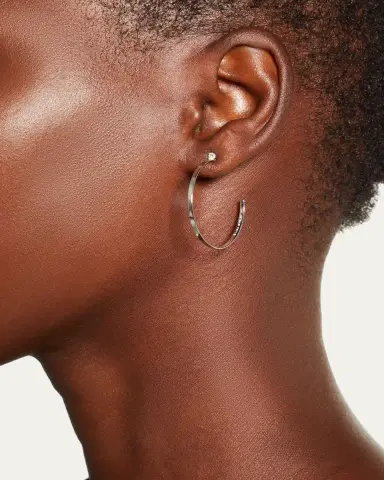 Lana 14K Gold Diamond Sunrise Hoop Earrings | Thumbnail 2 Lana 14K Gold Diamond Sunrise Hoop Earrings | Thumbnail 2