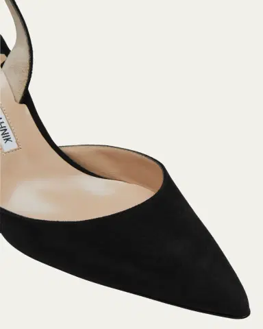 Manolo Blahnik Carolyne Suede Mid-Heel Slingback Pump | Thumbnail 26 Manolo Blahnik Carolyne Suede Mid-Heel Slingback Pump | Thumbnail 26