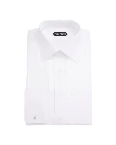 Tom Ford Men's Plisse Formal Dress Shirt | Thumbnail 1 Tom Ford Men's Plisse Formal Dress Shirt | Thumbnail 1