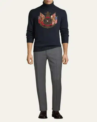 Ralph Lauren Purple Label Men's Gregory Flat-Front Pants | Thumbnail 8 Ralph Lauren Purple Label Men's Gregory Flat-Front Pants | Thumbnail 8