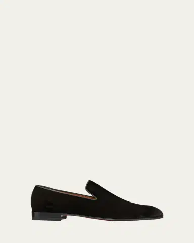 Christian Louboutin Men's Dandelion Velvet Loafers | Thumbnail 6