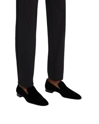 Christian Louboutin Men's Dandelion Velvet Loafers | Thumbnail 1