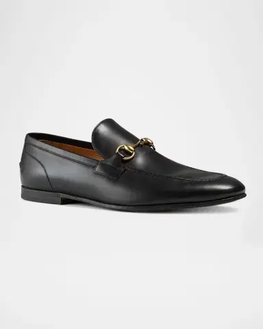 Gucci Men's Jordaan Leather Loafers | Thumbnail 2
