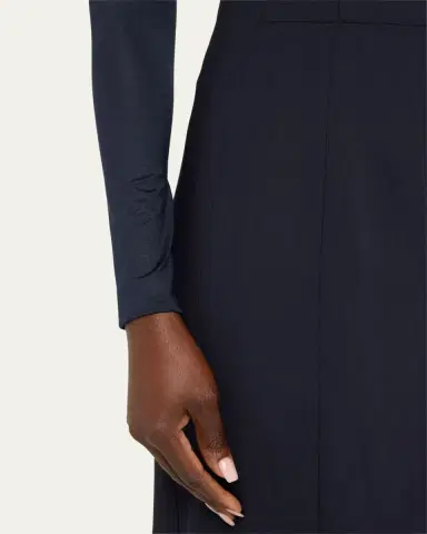 Akris Wool-Blend Knee-Length Pencil Skirt | Thumbnail 5