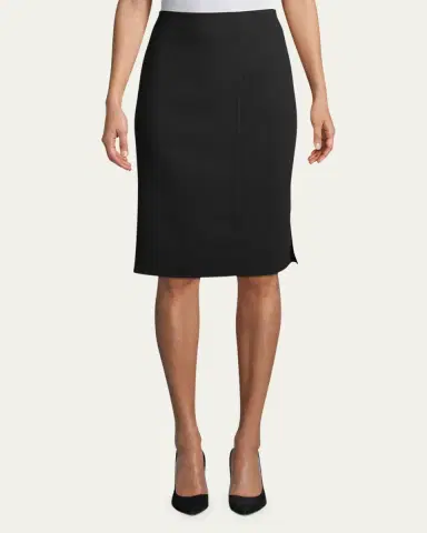Akris Wool-Blend Knee-Length Pencil Skirt | Thumbnail 7