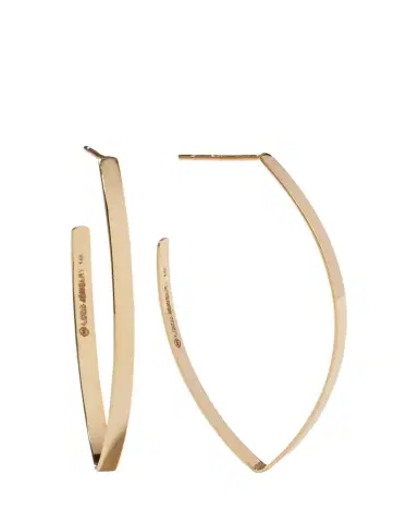 Lana 14K Gold Small Flat Blake Hoop Earrings | Thumbnail 1 Lana 14K Gold Small Flat Blake Hoop Earrings | Thumbnail 1