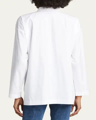 Eskandar Slim A-Line Two Collar Shirt With Step Insert (Long Length) | Thumbnail 3 Eskandar Slim A-Line Two Collar Shirt With Step Insert (Long Length) | Thumbnail 3