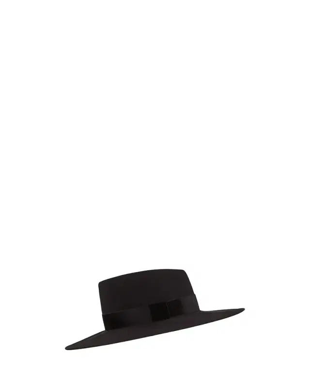 Eugenia Kim Harlowe Wool Panama Hat w/ Velvet Ribbon