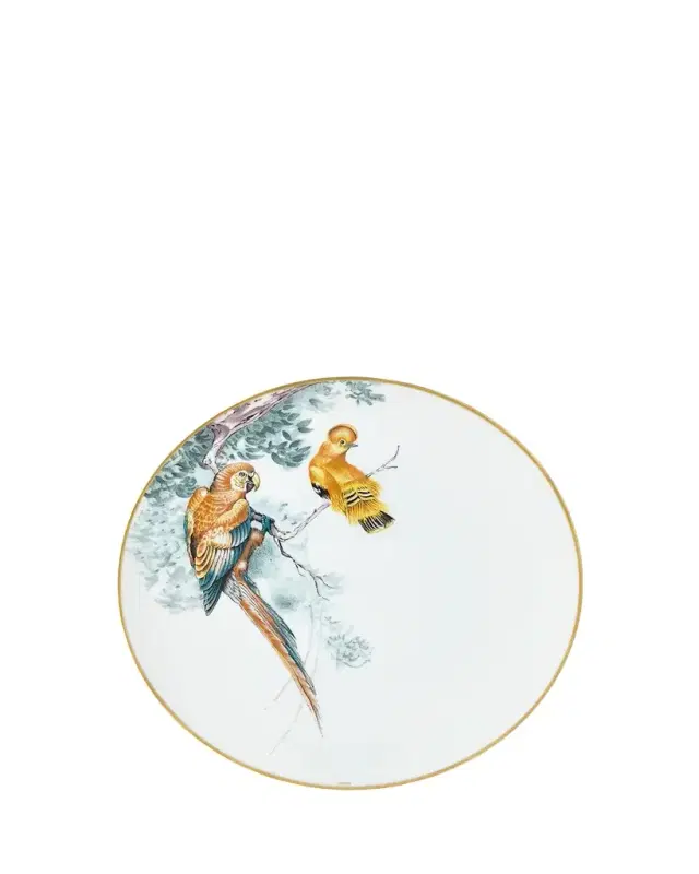 HERMÈS Carnets d' Equateur Birds Dinner Plate