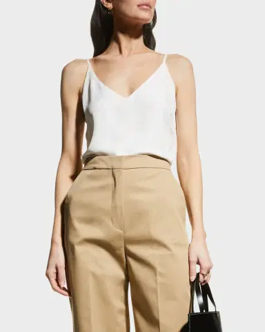 L'Agence Gabriella Silk V-Neck Tank | Thumbnail 2