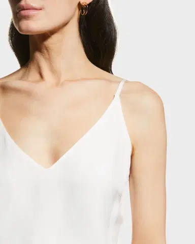L'Agence Gabriella Silk V-Neck Tank | Thumbnail 4
