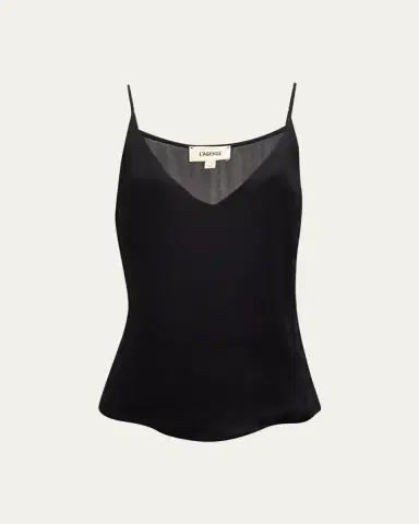 L'Agence Gabriella Silk V-Neck Tank | Thumbnail 5