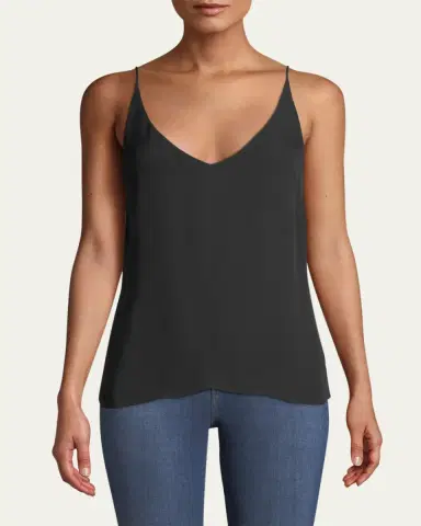 L'Agence Gabriella Silk V-Neck Tank | Thumbnail 8