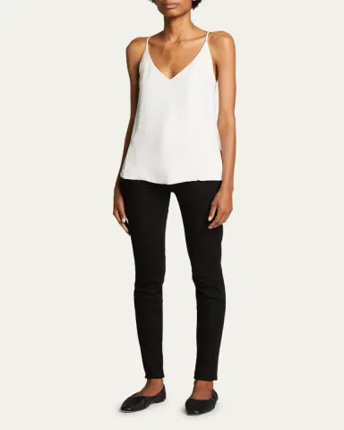 L'Agence Gabriella Silk V-Neck Tank | Thumbnail 9