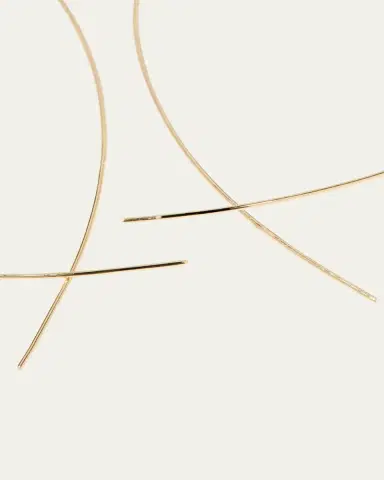 Lana Large Upside Down Hoop Earrings in 14K Gold | Thumbnail 4