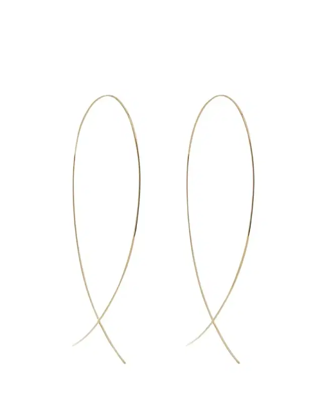 Lana Large Upside Down Hoop Earrings in 14K Gold