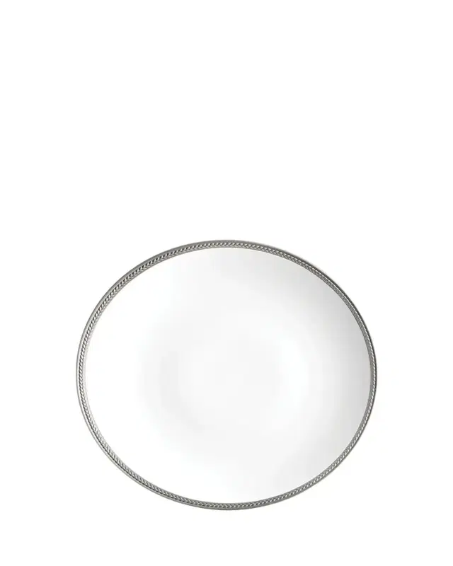 L'Objet Soie Tressee Platinum Charger