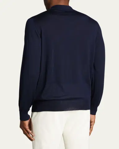 Bergdorf Goodman Long-Sleeve Cashmere Polo Sweater | Thumbnail 13