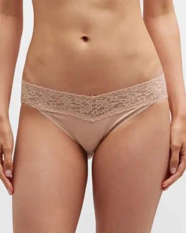 Hanky Panky Signature Lace Organic Cotton V-Kini Panties | Thumbnail 2