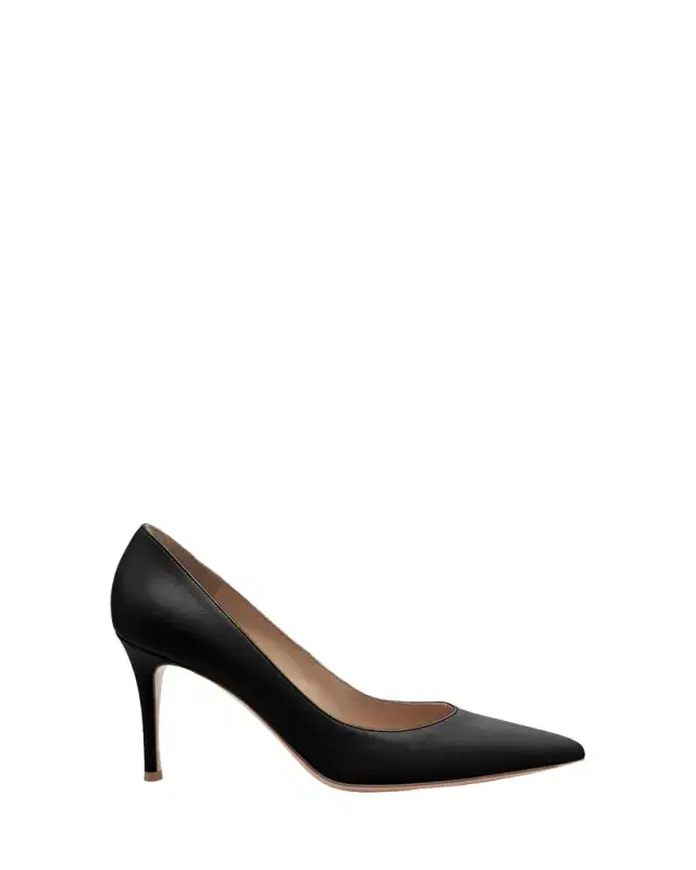 Gianvito 85 Vitello Leather Point-Toe Pumps