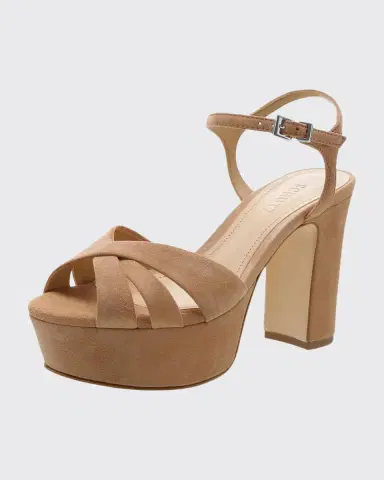Schutz Keefa Nubuck Ankle-Strap Platform Sandals | Thumbnail 6