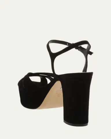 Schutz Keefa Nubuck Ankle-Strap Platform Sandals | Thumbnail 3