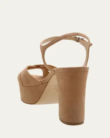Schutz Keefa Nubuck Ankle-Strap Platform Sandals | Thumbnail 5