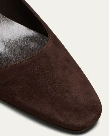 Manolo Blahnik Okkatopla Suede Block-Heel Pump | Thumbnail 5