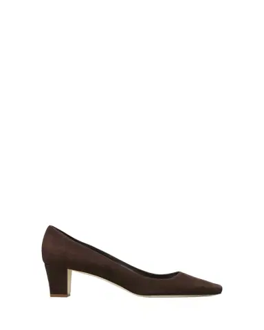 Manolo Blahnik Okkatopla Suede Block-Heel Pump | Thumbnail 1