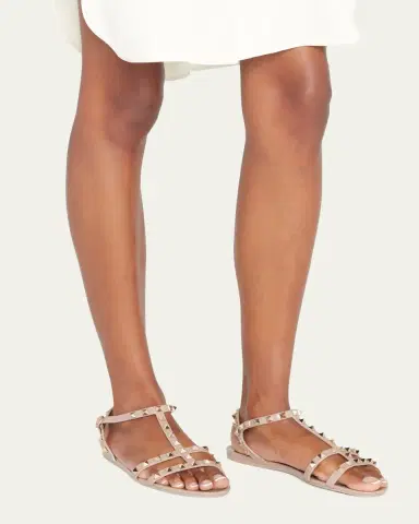 Valentino Garavani Rockstud Jelly Flat Gladiator Sandals | Thumbnail 2
