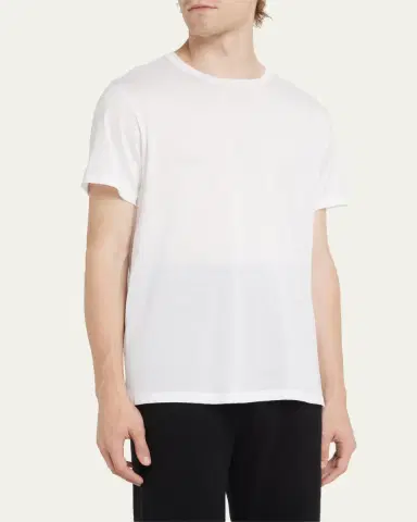Hanro Men's Cotton Sporty Crewneck T-Shirt | Thumbnail 4 Hanro Men's Cotton Sporty Crewneck T-Shirt | Thumbnail 4