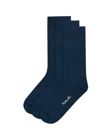 Pantherella Men's Danvers Ribbed Cotton Mid-Calf Socks | Thumbnail 1