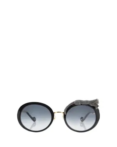 Anna-Karin Karlsson Rose et la Roue Round Crystal-Embellished Leopard Sunglasses | Thumbnail 1