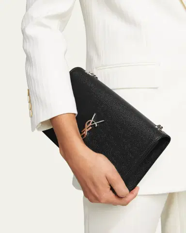 Saint Laurent Kate Medium YSL Crossbody Bag in Grained Leather | Thumbnail 2