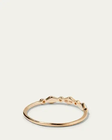 Sydney Evan Turquoise Bezel & Diamond Stacking Ring | Thumbnail 3