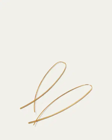 Lana 14K Gold Elite Narrow Upside Down Hoop Earrings | Thumbnail 4 Lana 14K Gold Elite Narrow Upside Down Hoop Earrings | Thumbnail 4