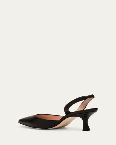 Manolo Blahnik Carolyne Leather Low-Heel Slingback Pump | Thumbnail 4 Manolo Blahnik Carolyne Leather Low-Heel Slingback Pump | Thumbnail 4