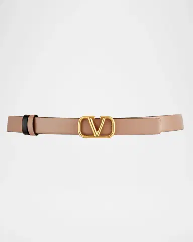Valentino Garavani VLogo Leather Belt, 20mm | Thumbnail 7