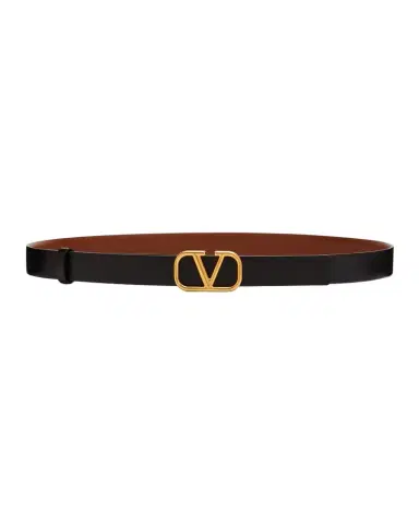 Valentino Garavani VLogo Leather Belt, 20mm | Thumbnail 1