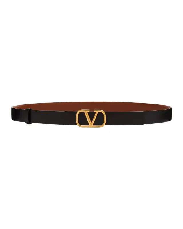 VLogo Leather Belt, 20mm