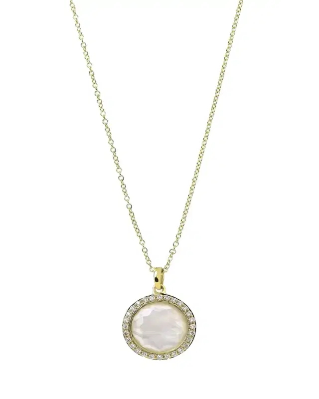 Ippolita Small Pendant Necklace in 18K Gold with Diamonds